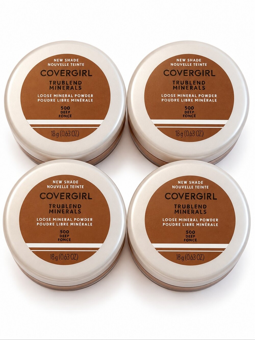 4 x CoverGirl TruBlend Minerals Foundation Loose Powder 500 Deep